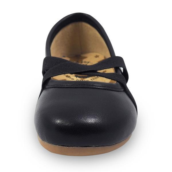 AURORA Ballet Flat Youth Girls Shoe| Black-Shoes-Livie & Luca