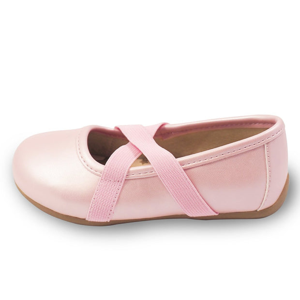 AURORA Ballet Flat (Youth) | Pink Shimmer-Shoes-Livie & Luca