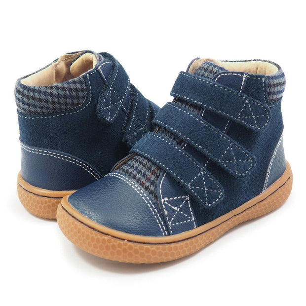 JAMIE High-Top Sneaker | Navy Blue-Livie & Luca