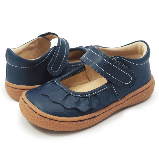 RUCHE Mary Jane | Navy Blue-Shoes-Livie & Luca