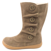 TIEMPO Toddler/Kids Girls Leather Boot | Taupe-Boots-Livie & Luca