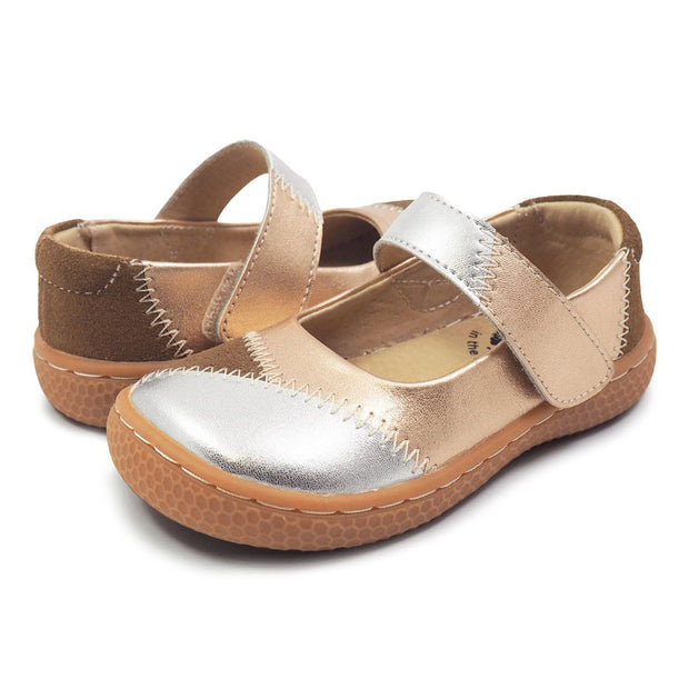 SWEET REMNANTS Mary Jane (Youth) | Taupe Shimmer-Livie & Luca