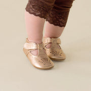 CORA Mary Jane (Baby) | Rose Gold Metallic-Shoes-Livie & Luca