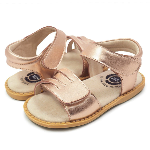 ATHENA Sandal (Youth) | Rose Gold Metallic-Sandals-Livie & Luca