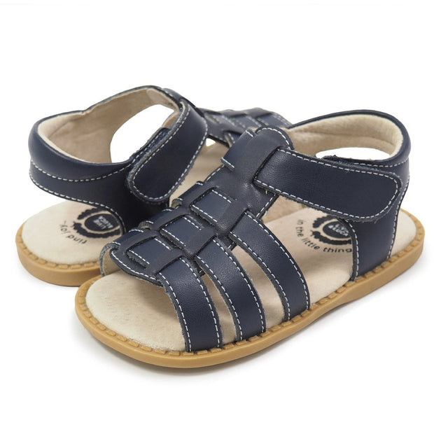 FINN Sandal | Navy-Sandals-Livie & Luca