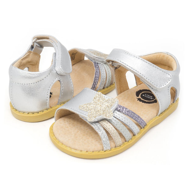 NOVA Sandal | Silver Sparkle-Sandals-Livie & Luca