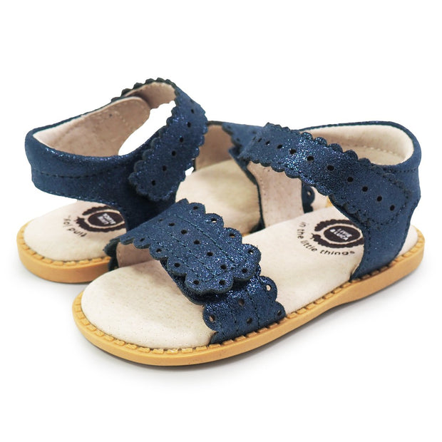 POSEY Sandal | Navy Sparkle-Sandals-Livie & Luca