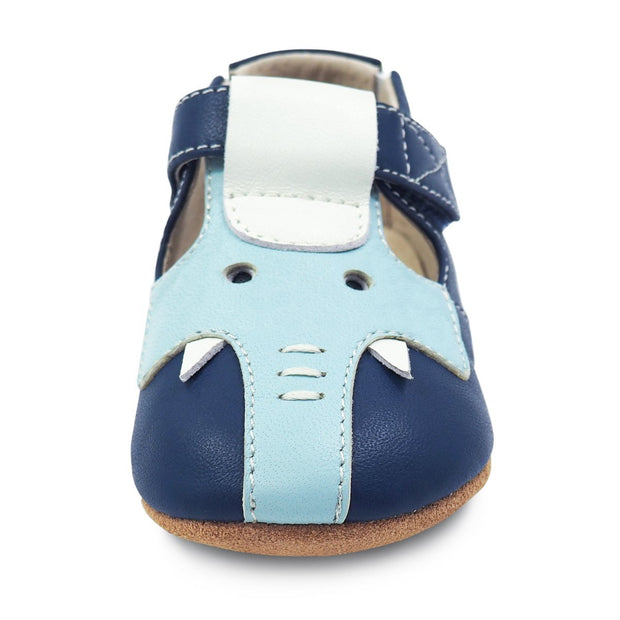 ELEPHANT T Strap (Baby) | Navy Blue-Shoes-Livie & Luca