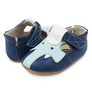 ELEPHANT T Strap (Baby) | Navy Blue-Shoes-Livie & Luca