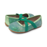 AURORA Ballet Flat (Youth) | Ocean Sparkle-Shoes-Livie & Luca