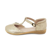 FRESCA T-Strap Flat (10-3Y) | Gold Shimmer-Shoes-Livie & Luca