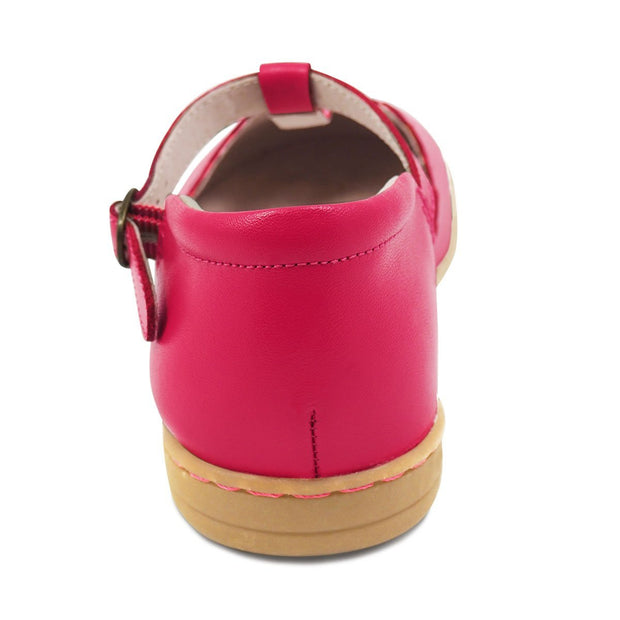 FRESCA T-Strap Flat (10-3Y) | Hot Pink-Shoes-Livie & Luca