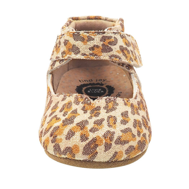 ASTRID Mary Jane Baby Girls Leather Shoe | Leopard Shimmer-Shoes-Livie & Luca