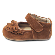 WILLOW Moccasin Baby Girls Leather Shoe | Camel-Shoes-Livie & Luca