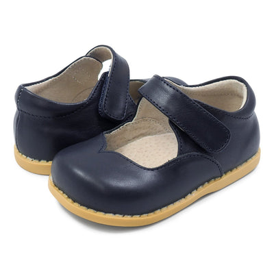 ASTRID Mary Jane Toddler/Kids Girls Leather Shoe | Navy-Shoes-Livie & Luca