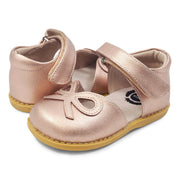 BOW Mary Jane Toddler/Kids Girls Leather Shoe| Rosegold Metallic-Shoes-Livie & Luca