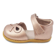 BOW Mary Jane Toddler/Kids Girls Leather Shoe| Rosegold Metallic-Shoes-Livie & Luca
