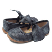HALLEY Ballet Flat Youth Girls Shoe | Black Luster-Shoes-Livie & Luca