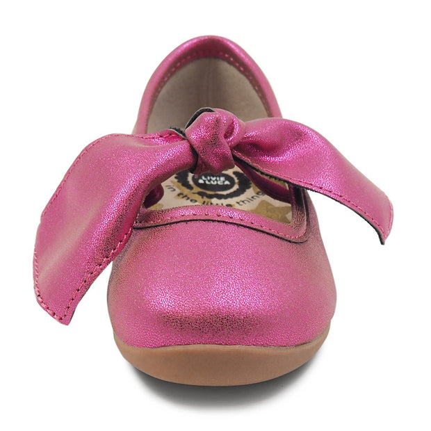 HALLEY Ballet Flat Toddler/Kids Girls Shoe | Magenta Luster-Shoes-Livie & Luca