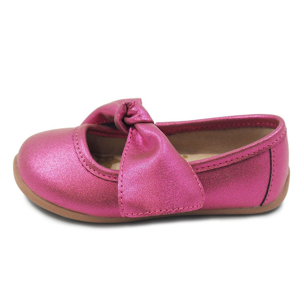HALLEY Ballet Flat Toddler/Kids Girls Shoe | Magenta Luster-Shoes-Livie & Luca
