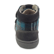 JAMIE High-Top Youth Boys Shoe | Gray Plaid-Sneaker-Livie & Luca
