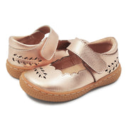 JUNIPER Mary Jane Toddler/Kids Girls Leather Shoe | Rosegold Metallic-Shoes-Livie & Luca