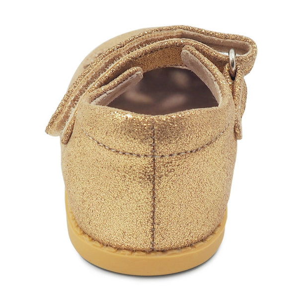 PETAL Mary Jane Toddler/Kids Girls Shoe | Golden Shimmer-Shoes-Livie & Luca