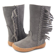 SONOMA Toddler/Kids Girls Leather Boot | Gray-Shoes-Livie & Luca