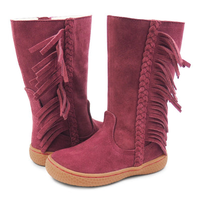 SONOMA Youth Girls Leather Boot | Oxblood-Shoes-Livie & Luca