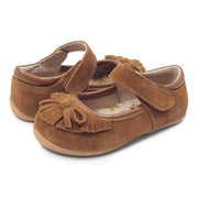 WILLOW Mary Jane Moccasin Youth Girls Leather Shoe | Camel-Shoes-Livie & Luca