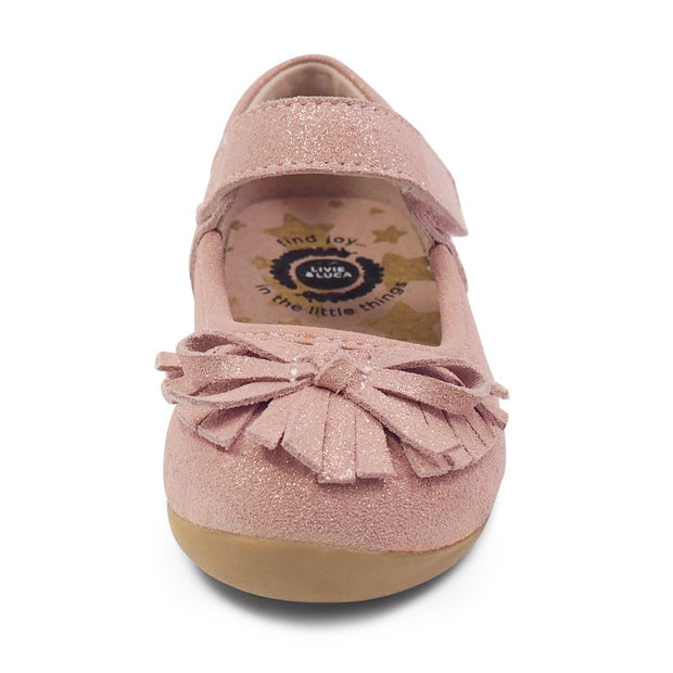 WILLOW Mary Jane Moccasin Youth Girls Leather Shoe | Desert Rose-Shoes-Livie & Luca