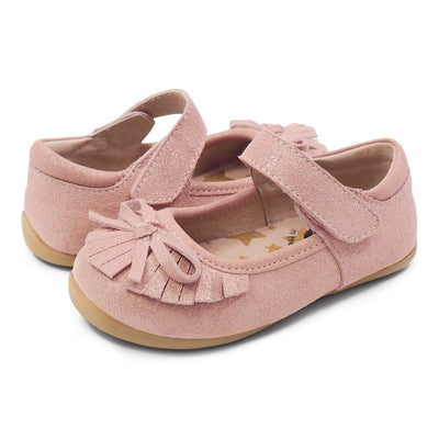WILLOW Mary Jane Moccasin Youth Girls Leather Shoe | Desert Rose-Shoes-Livie & Luca