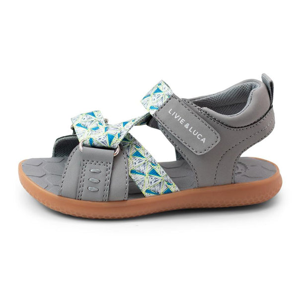 ZIGGY Sandal | Gray Triangle Print