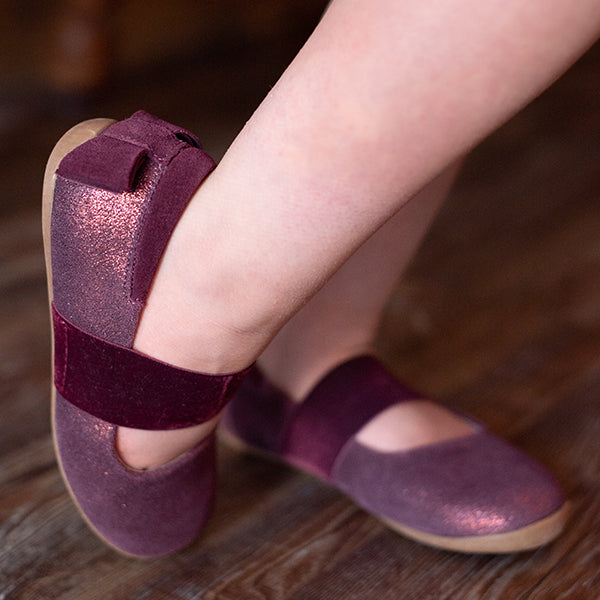 ARIA Ballet Flat | Burgundy Shimmer