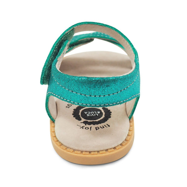 ATHENA Sandal | Aqua Shimmer-Sandals-Livie & Luca