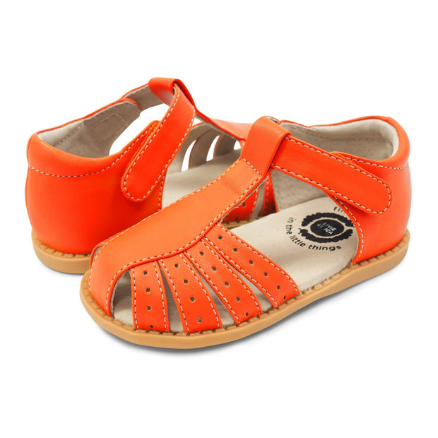 PAZ Sandal (Youth) | Orange-Sandals-Livie & Luca