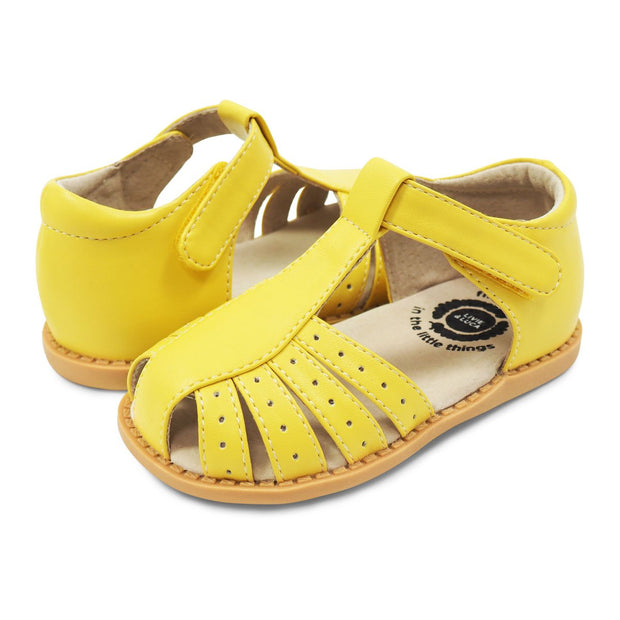 PAZ Sandal (Youth) | Lemon Yellow-Sandals-Livie & Luca