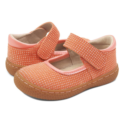 GEMMA Mary Jane | Coral Sparkle-Shoes-Livie & Luca