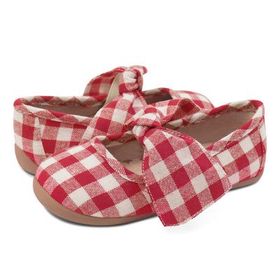 HALLEY Ballet Flat (Youth) | Red Gingham-Shoes-Livie & Luca