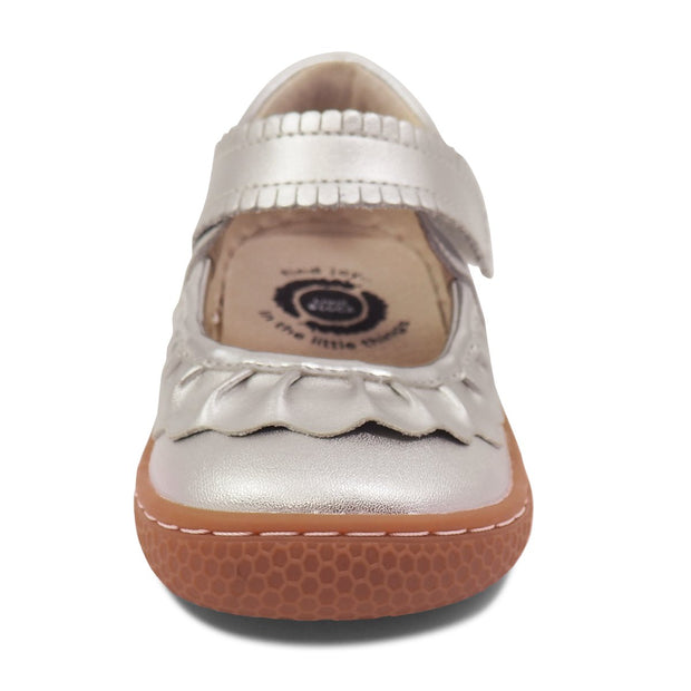 RUCHE Mary Jane (Youth) | Silver Metallic-Shoes-Livie & Luca