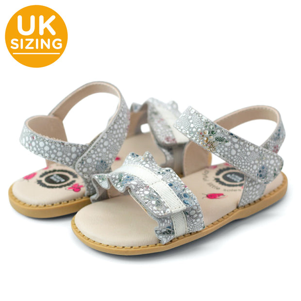 RIPPLE Sandal | White Floral - UK SIZING