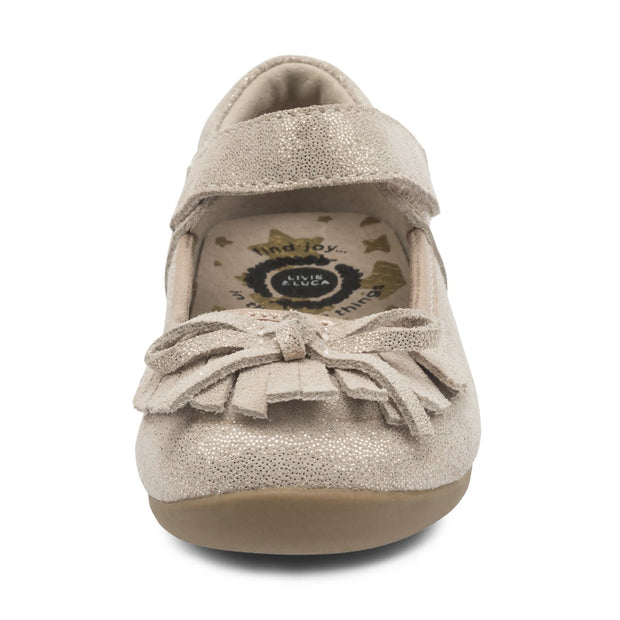 WILLOW Moccasin | Gold Shimmer