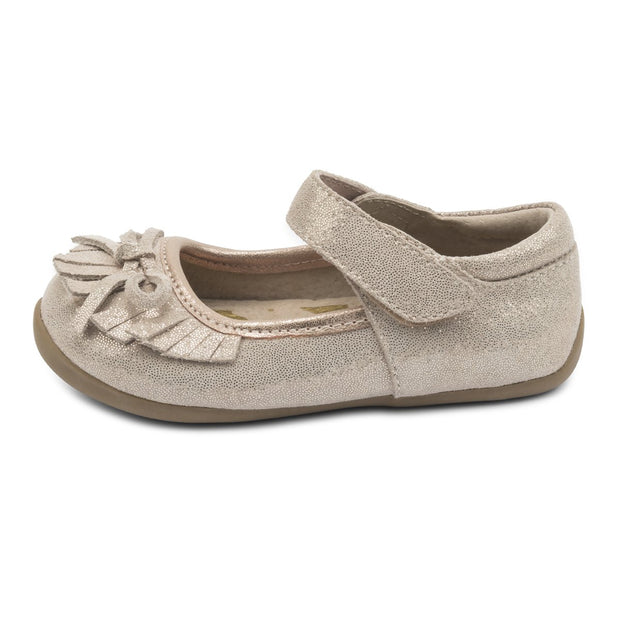 WILLOW Moccasin | Gold Shimmer
