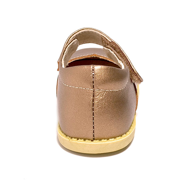ASTRID Mary Jane Toddler/Kids Girls Leather Shoe | Copper Metallic-Shoes-Livie & Luca