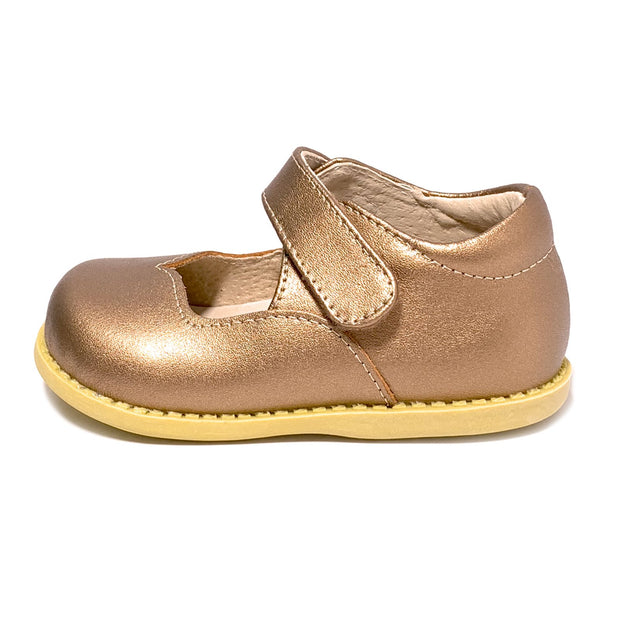 ASTRID Mary Jane Toddler/Kids Girls Leather Shoe | Copper Metallic-Shoes-Livie & Luca