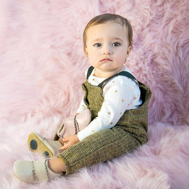 FLEUR Bootie (Baby) | Gold Shimmer