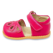Hot Pink Petal Mary Jane for Girls, side
