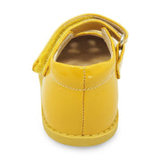 Petal Mary Jane for Youth Girls in Yellow, heel view
