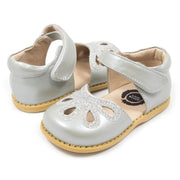 PETAL Mary Jane | Silver Metallic-Shoes-Livie & Luca
