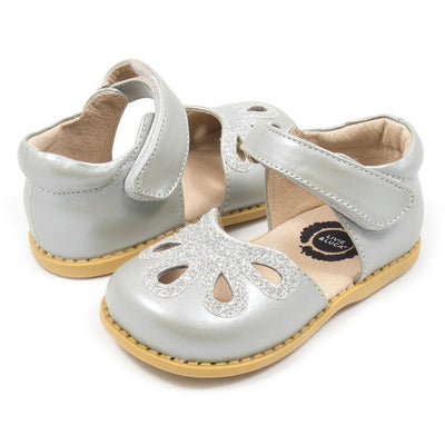 PETAL Mary Jane | Silver Metallic-Shoes-Livie & Luca